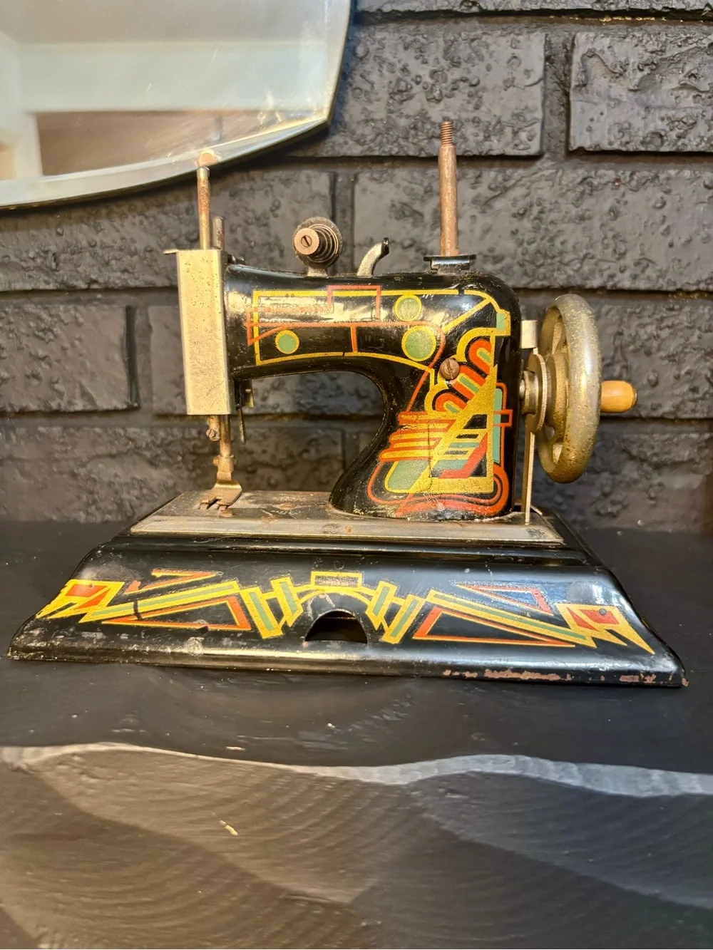 Art Deco German Casige model 1015 toy sewing machine circa 1940’s vintage